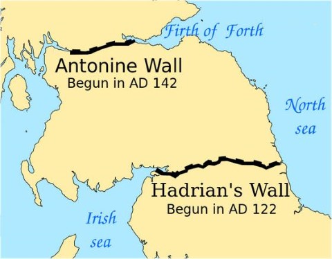 Hadrian's Wall map
